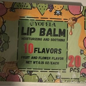 New sealed box of 20 Lip Balm Set - 10 Flavors Fruit and Flower Holiday gift